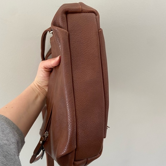 Tom Tailor Brown Faux Leather Western Summer “Lari”Crossbody Satchel Bag - Picture 7 of 8